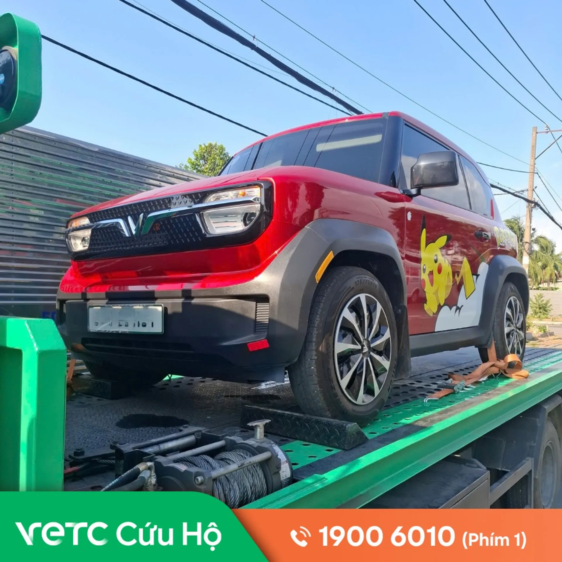 Xe mình bị hết bình ngay bãi đỗ KCN Bắc Đồng Phú