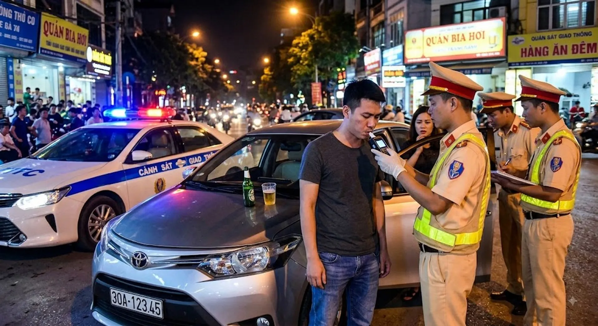 Lỗi uống rượu bia khi lái xe ô tô phạt bao nhiêu