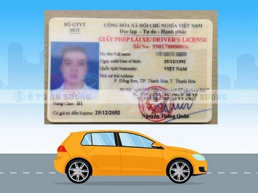 Bằng lái xe ô tô là hạng gì?