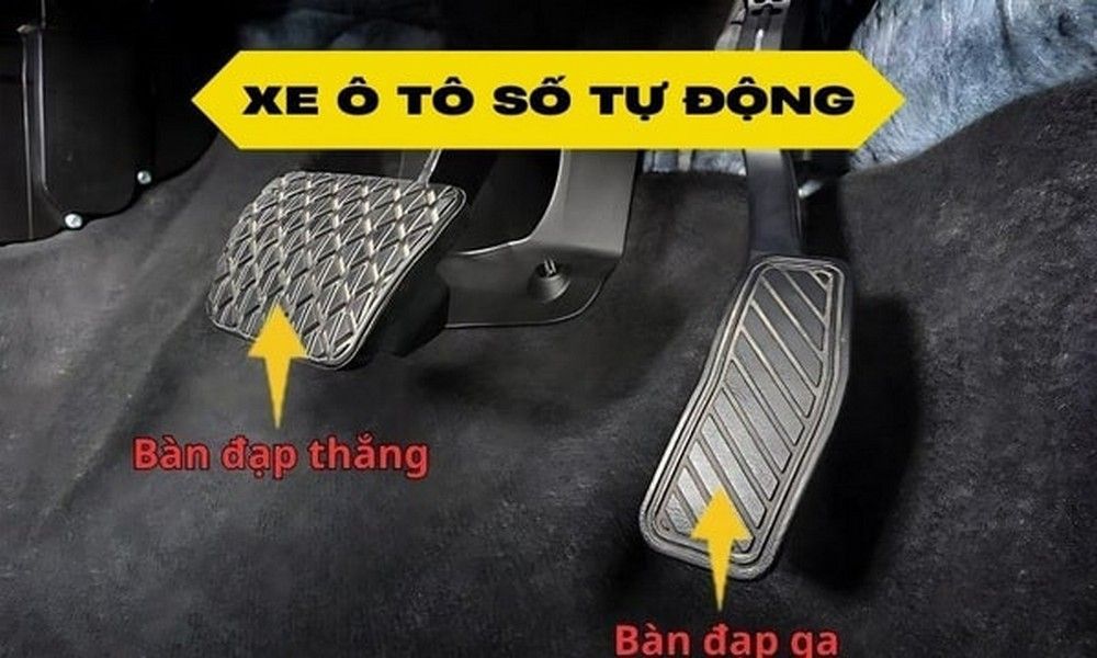 Cách dùng chân ga chân thắng xe ô tô số tự động