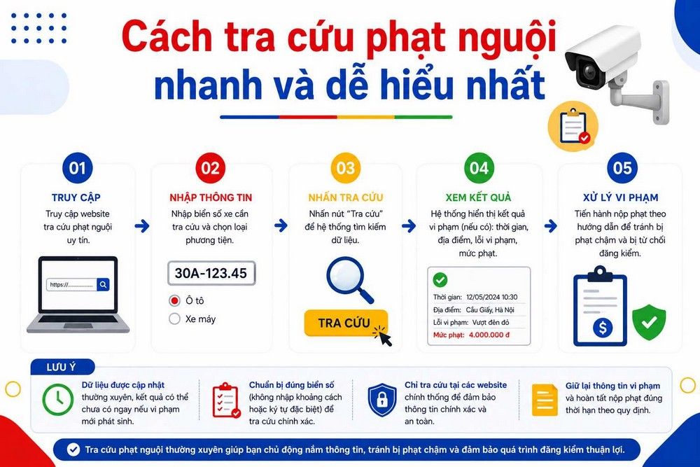 Cách tra cứu phạt nguội ô tô online nhanh và chính xác