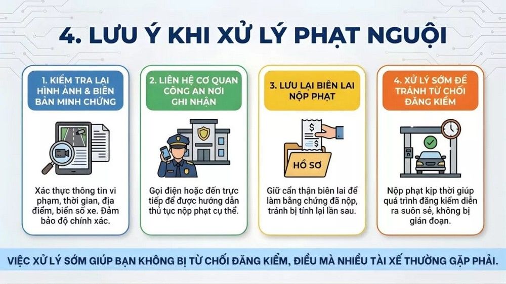 Cách xử lý khi xe có phạt nguội