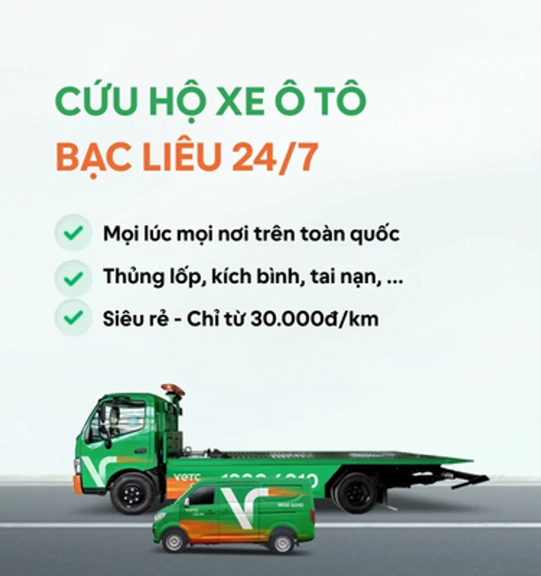 Banner cứu hộ khu vực Bạc Liêu