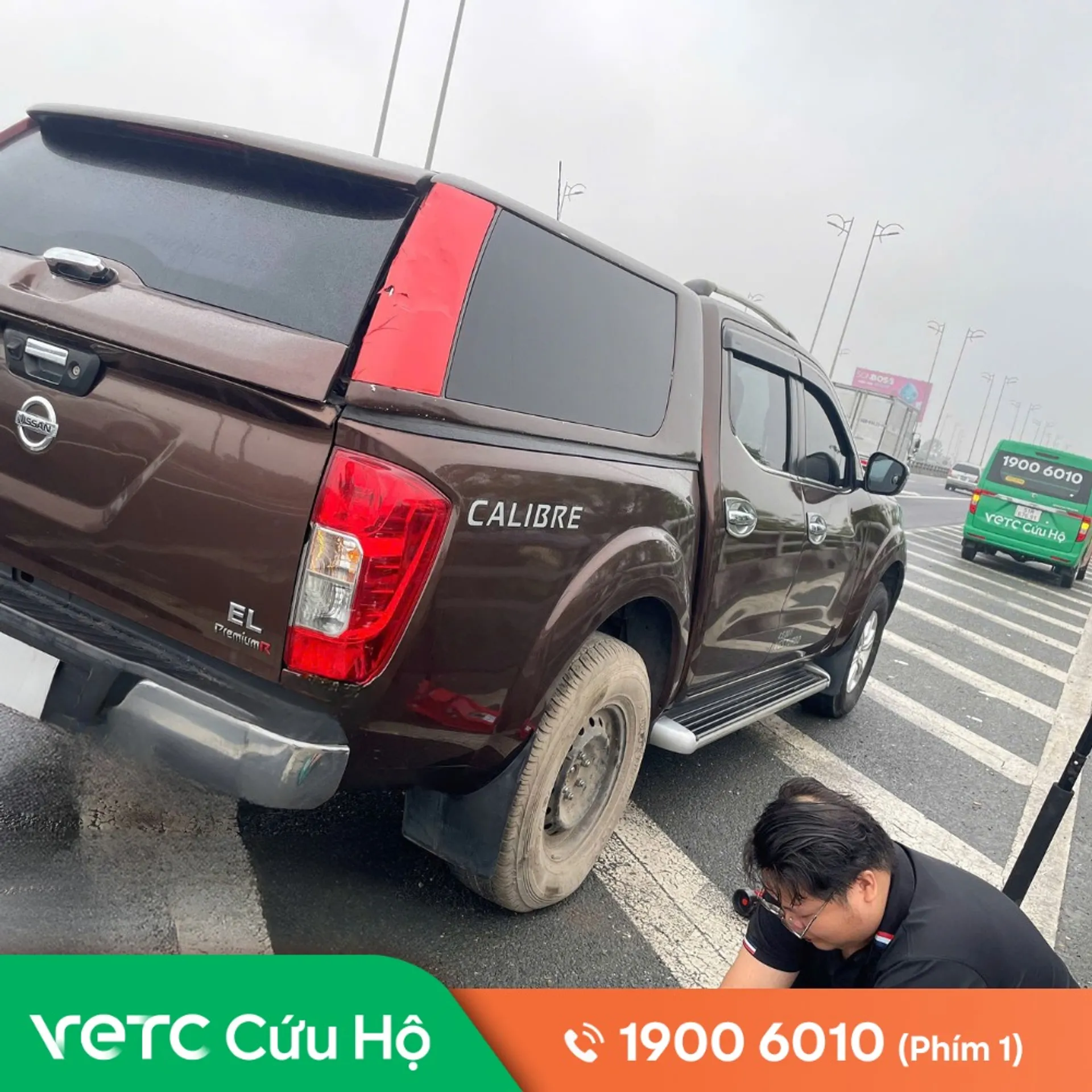 Lần đầu dùng dịch vụ cứu hộ VETC khi bị nổ lốp trên đoạn QL60 giữa Bến Tre và Trà Vinh