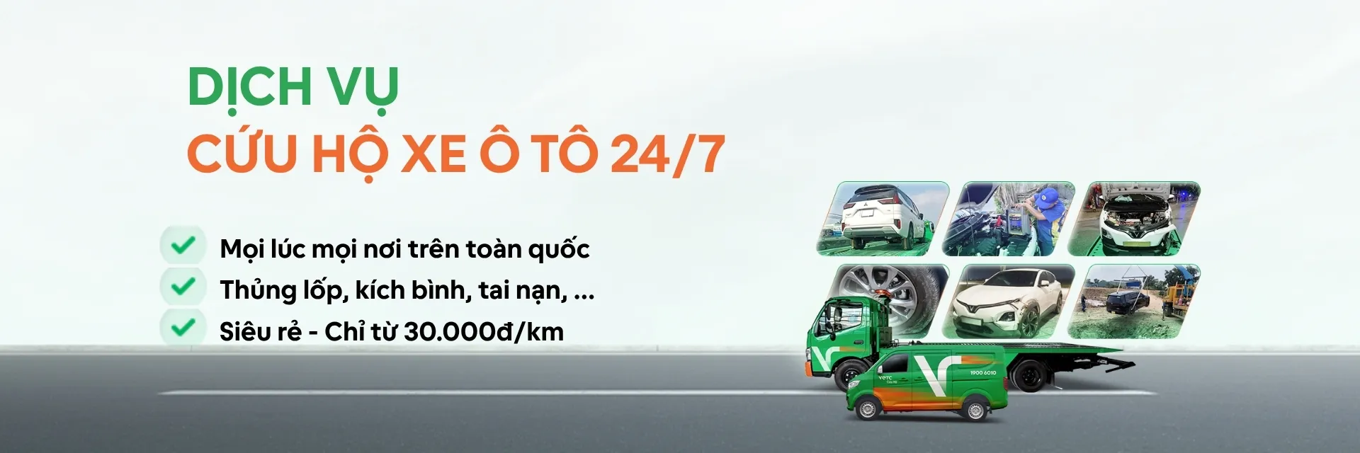 Banner dịch vụ cứu hộ xe ô tô 24/7